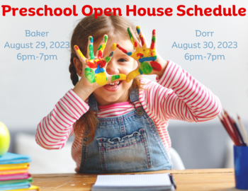 PreK Open House Schedule