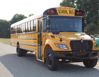 Front view of bus