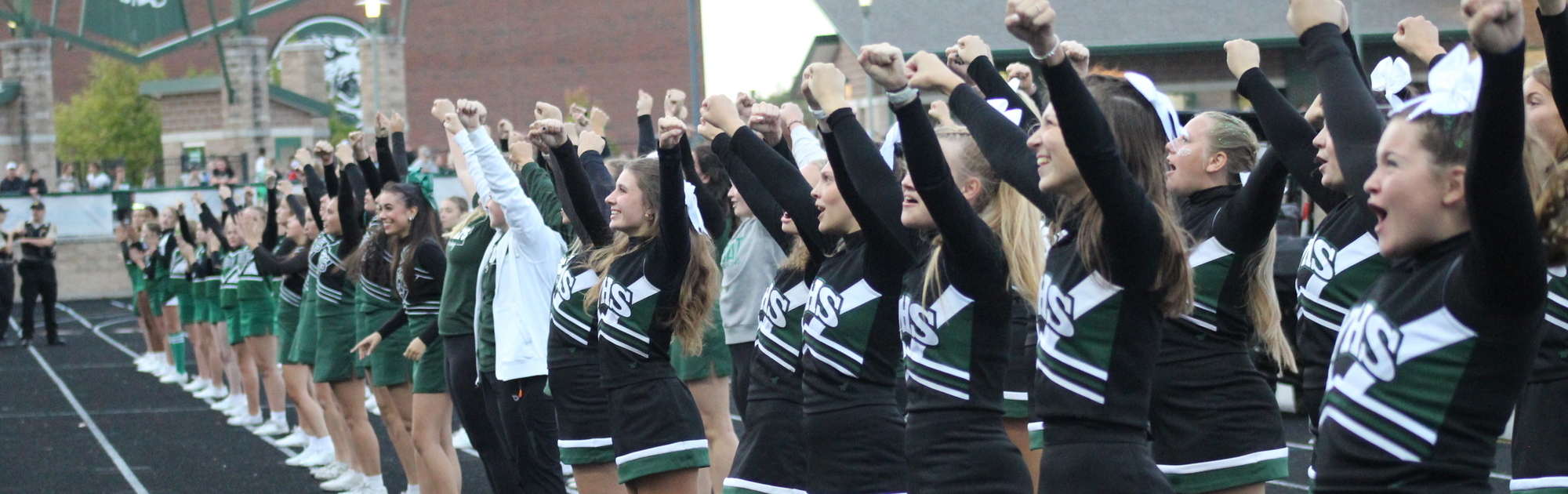 Cheerleaders at Homecoming