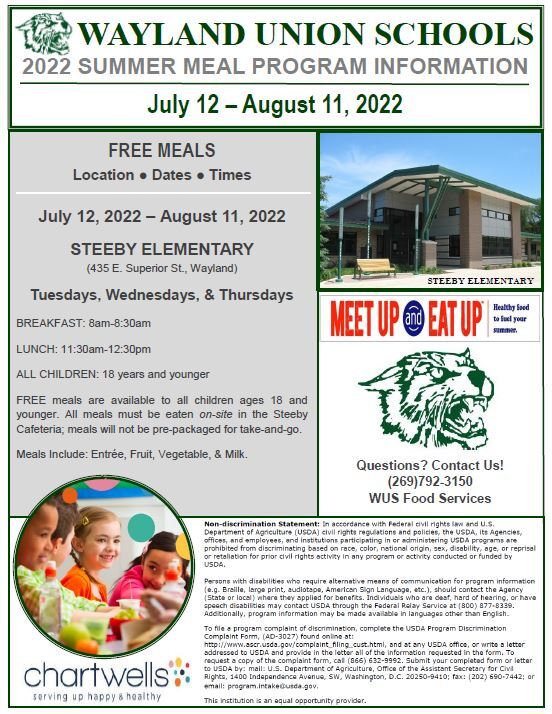 2022 Summer Meal Program Details